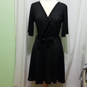 Black swimsuit coverup dress